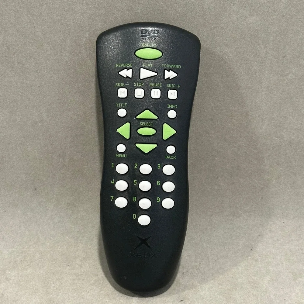 Microsoft Xbox Original DVD Movie Playback Remote Control Black Official OEM